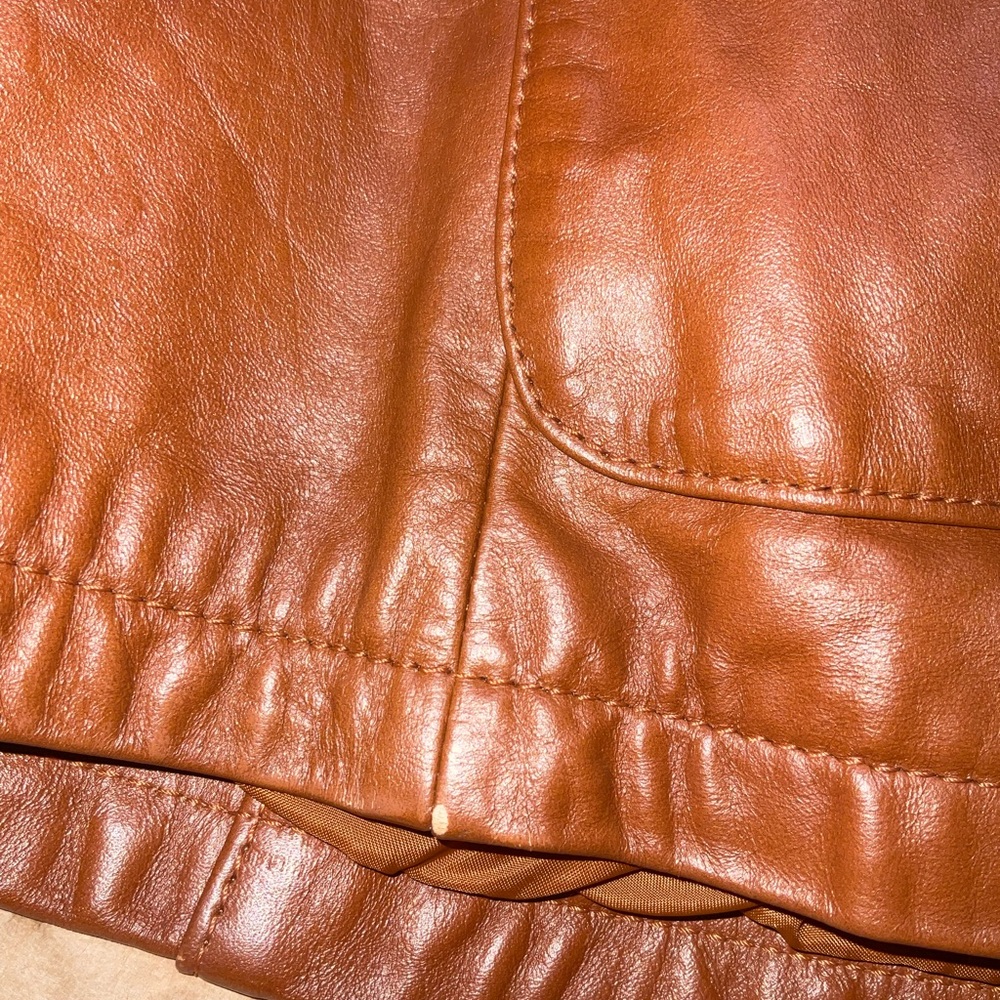 VINTAGE | 70s Wilson's Leather caramel single breasted blazer jacket - Picture 15 of 15